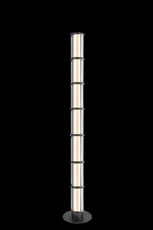 JS-SBL LG-260 Gunmetal Black & Smoke Led Floor Lamp