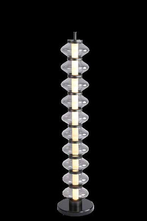 JS-SBL LG-268 Gunmetal Black & Smoke Led Floor Lamp