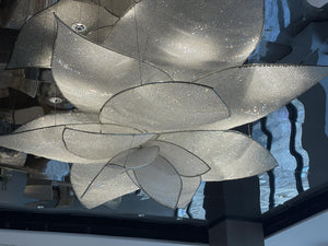 Sparkling Mesh Lotus Bloom Chandelier – A Statement Piece for Grand Lobbies