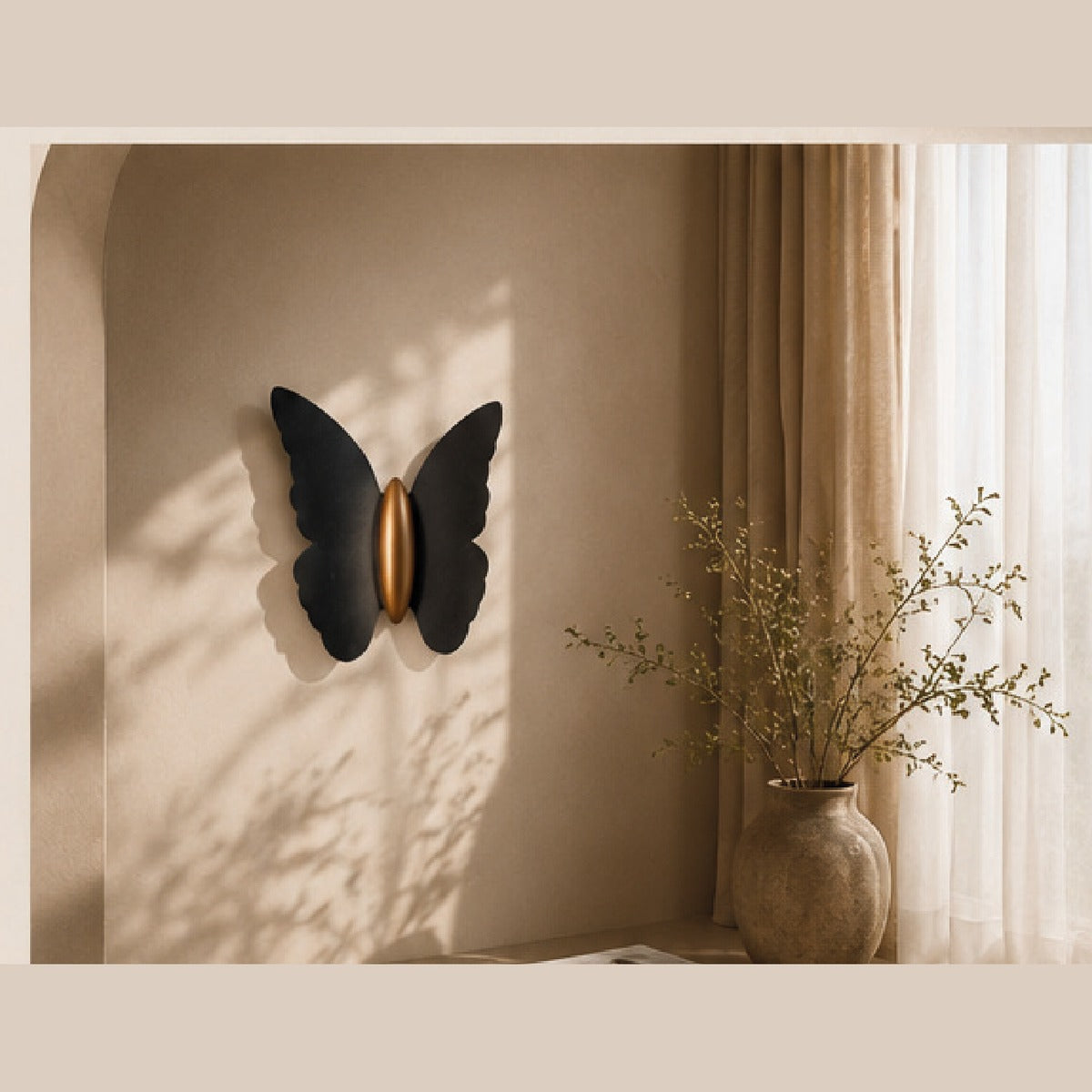Butterfly in a room setting