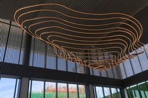 Flowing Contour Line LED Chandelier – A Sculptural Statement for Grand Lobbies