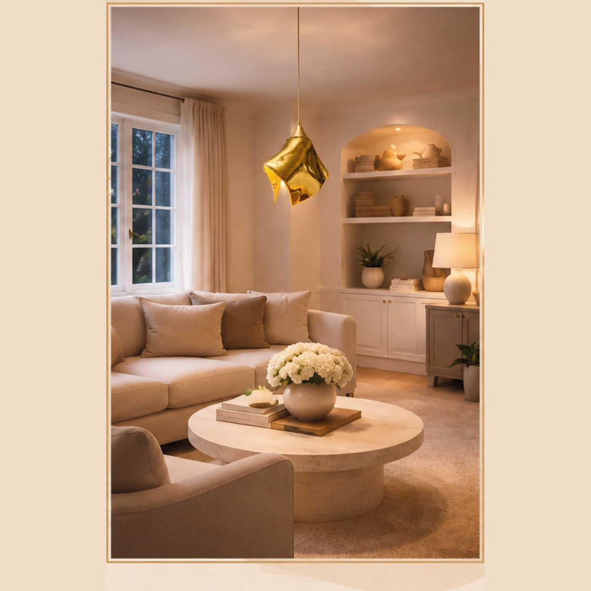 GOLD PETAL in a room setting