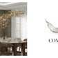 CONTOUR Gilded Glass Blade Suspension Collection – A Statement Piece for Grand Dining Rooms