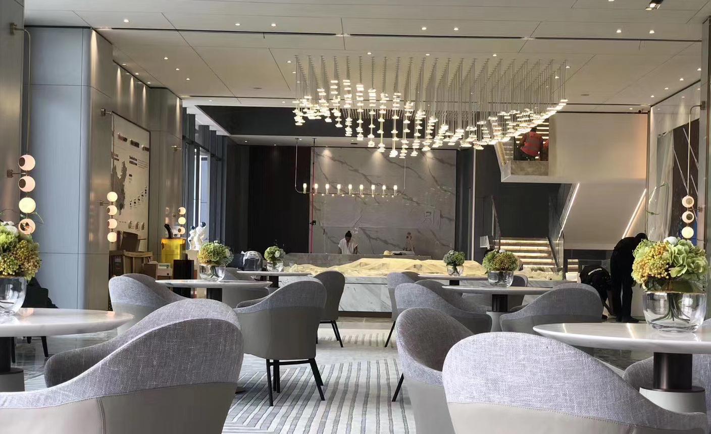 Cascading Crystal Curtain Chandelier – A Statement Piece for Double-Height Lobbies