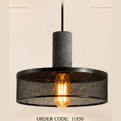 Stone Mesh Drum Pendant product photo