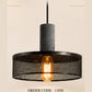 Stone Mesh Drum Pendant in a room setting