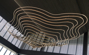 Sculptural Contour Ring LED Chandelier – A Statement Piece for Grand Lobbies