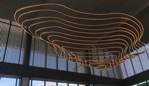 Sculptural Contour Ring LED Chandelier – A Statement Piece for Grand Lobbies