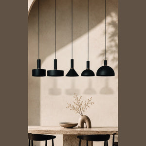 Set of 5 Pendants in a room setting