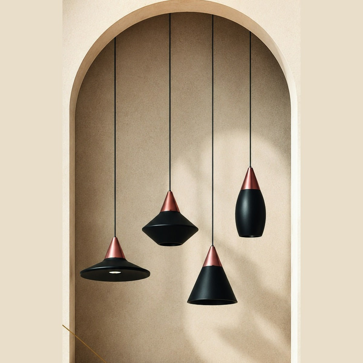 Set of 4 Pendants in a room setting
