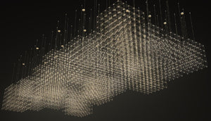 Modular Light Matrix Cube Chandelier – A Futuristic Statement for Grand Interiors