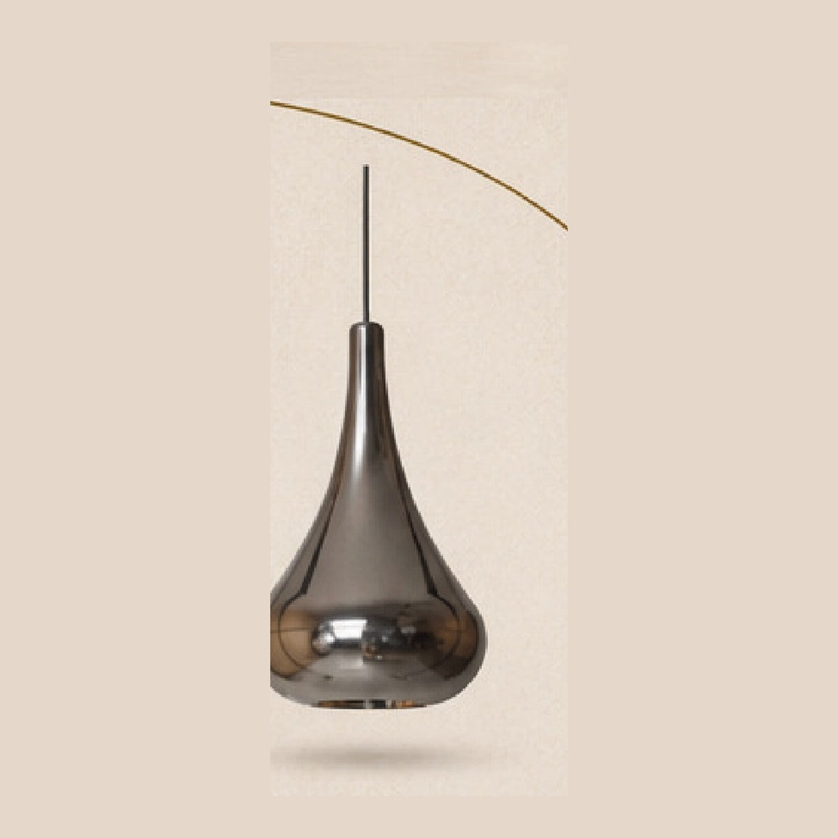 Pear Pendants, Silver finish