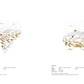 WINGS S1 and S2 compositions – compact hand-blown glass wing clusters in opal aurum