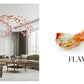 FLAMENCO Hand-Blown Glass Petal Suspension Collection - enhanced