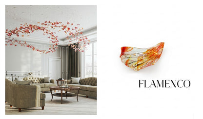 FLAMENCO Hand-Blown Glass Petal Suspension Collection - enhanced