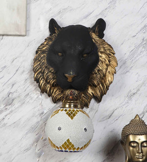 Panther Black and Gold Acrylic Wall Light | LION-BLACK | Included Bulb | Eliante by Jainsons Lights