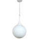 Parada White Iron Hanging Light | 1104-1LP -10inch | Included Bulb | Eliante by Jainsons Lights