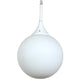 Parada White Iron Hanging Light | 1104-1LP -10inch | Included Bulb | Eliante by Jainsons Lights