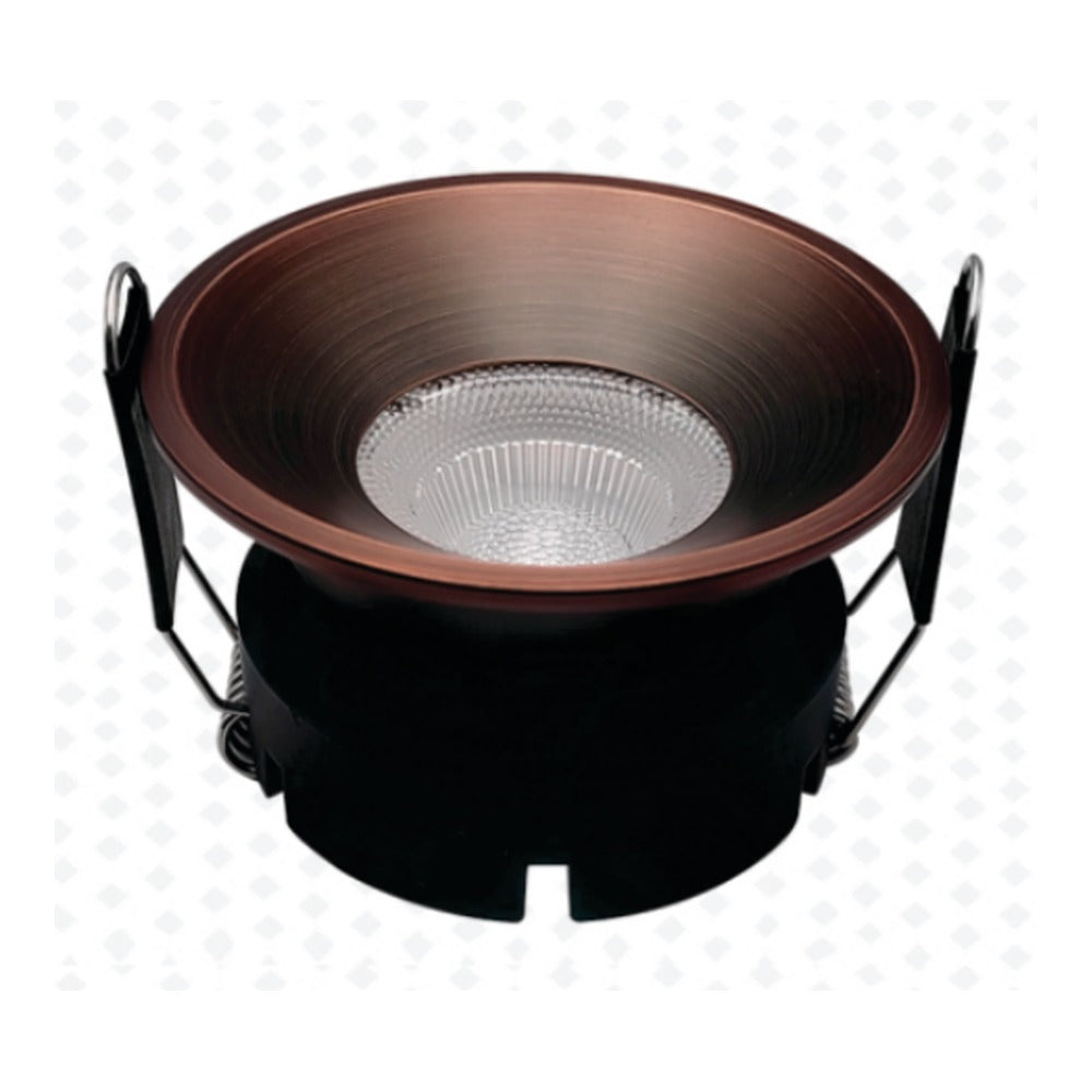 LCP-026 — Bronze body deep COB LED downlight, copper-bronze anti-glare reflector