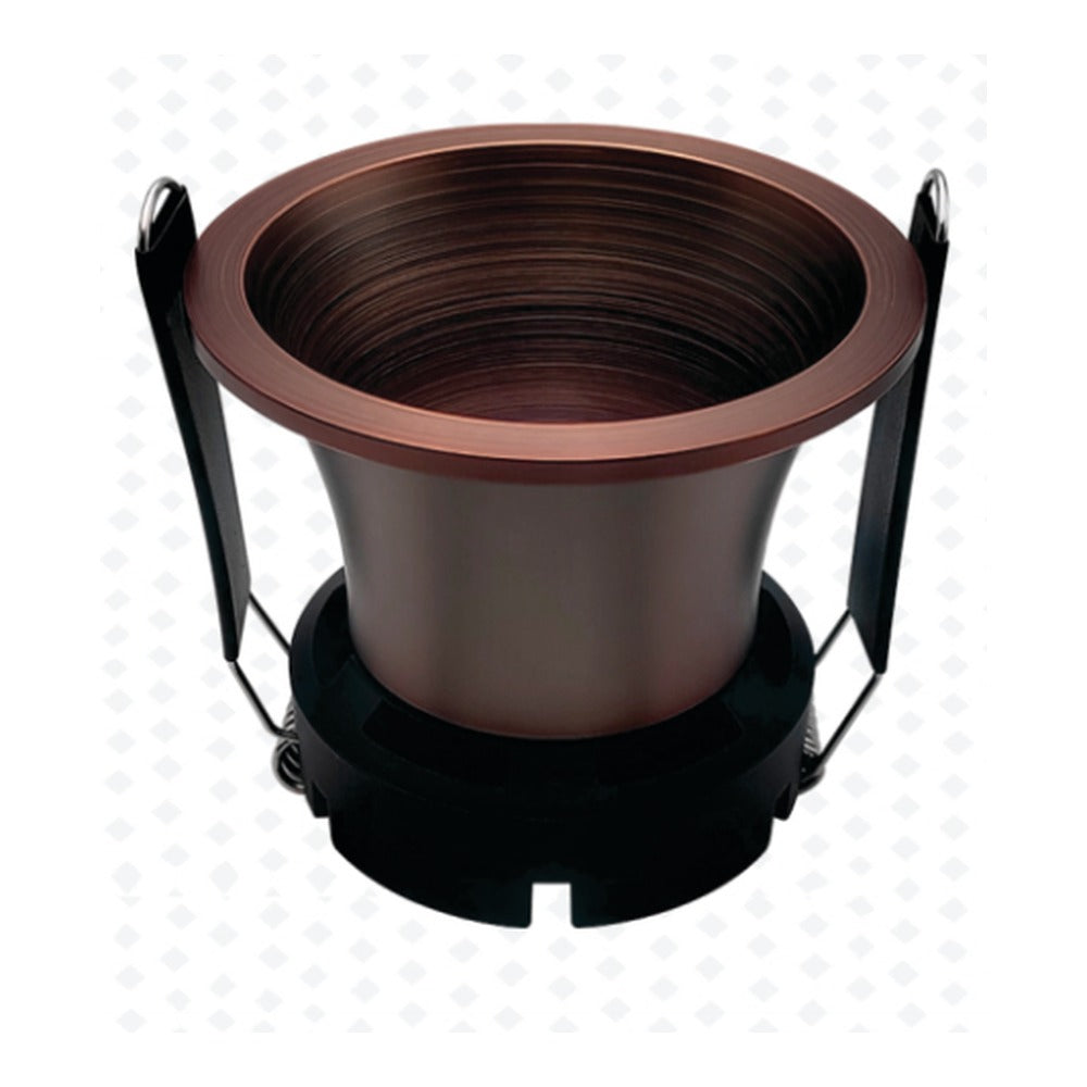 LCP-027 — Bronze body deep COB LED downlight, copper-bronze anti-glare reflector