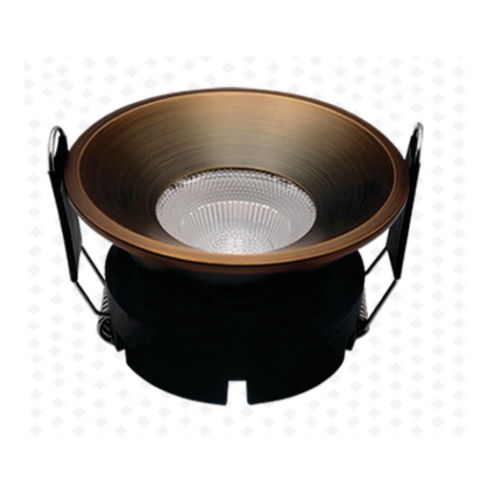LCP-026 — Brush Copper body deep COB LED downlight, brushed antique copper reflector