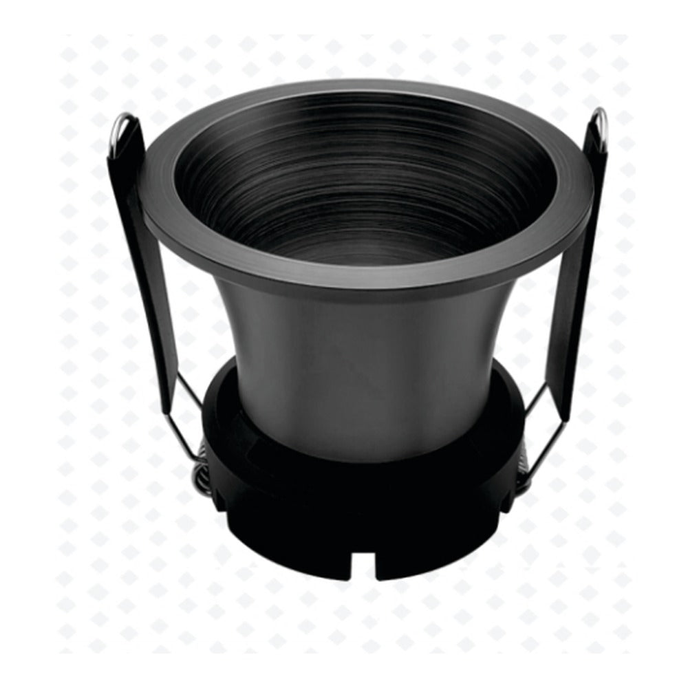 LCP-027 — Grey/Gunmetal body deep COB LED downlight, dark anti-glare reflector