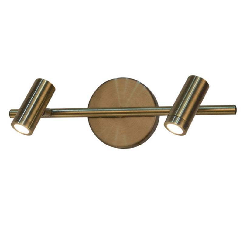 JS-SCH Piston Led 02 Brush Antique Brass 10w Led Mirror Lights