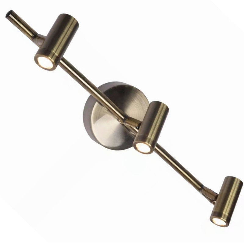 JS-SCH Piston Led 03 Brush Antique Brass 15w Led Mirror Lights