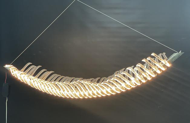 Luminous Ribbon Cascade Chandelier – A Statement Piece for Grand Staircases & Atriums