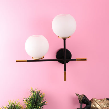 Black Metal Wall Light -PLUS-WALL-2W - Included Bulb