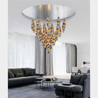 POLLUX Mirrored Glass Teardrop Suspension Collection – full view