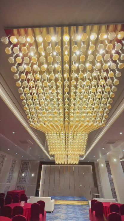 Project video: custom chandelier and lighting installation at Park Oasis, Jaipur
