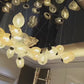 Designer Multi-Pendant Spiral Glass Chandelier with Custom Cluster Installation for Luxury Living & Dining Spaces