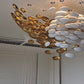 Customised Egg Shell Glass Chandelier with COB Lighting – Double Height & Rectangular Designs