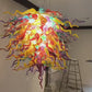 Cascade Glass Art Chandelier – Handcrafted Elegance in Blown Glass Design