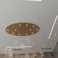 Luxury Oval Crystal Cascade Chandelier with Gold Finish for Double Height Living & Lobby Spaces