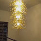 Cascade Glass Art Chandelier – Handcrafted Elegance in Blown Glass Design