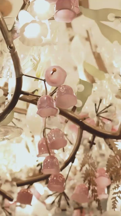 Bellflower Glass Branch Chandelier – A Delicate Statement for Refined Interiors