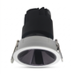 Glanza Pro round recessed COB spotlight with black heat sink