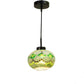 ELIANTE Black Iron Base Multicolour White Shade Hanging Light - Pumping-1Lp - Bulb Included