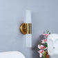 ELIANTE Gold Iron Base White Acrylic Shade Wall Light - Px-10-2 - Inbuilt LED