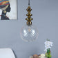 ELIANTE Antique Gold Iron Base Transparent Glass Shade Hanging Light - Px-123-1Lp - Bulb Included
