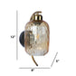 ELIANTE Gold Iron Base Gold Glass Shade Wall Light - Px-175-1W - Bulb Included