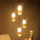 ELIANTE Black Iron Base White and Gold Glass Shade Hanging Light - Px-42-4Lp-Led - Inbuilt LED