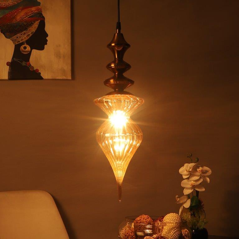 Shady Brass Iron Hanging Light | px-83-1lp | Included Bulb | Eliante by Jainsons Lights