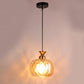 ELIANTE Antique Gold Iron Base Gold Glass Shade Hanging Light - Px-150-1Lp-Gd - Bulb Included