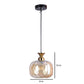 ELIANTE Antique Gold Iron Base Gold Glass Shade Hanging Light - Px-150-1Lp-Gd - Bulb Included