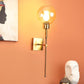 ELIANTE Antique Gold Iron Base Gold Glass Shade Wall Light - R-7501-1W - Bulb Included