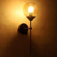 ELIANTE Antique Gold Iron Base Gold Glass Shade Wall Light - R-7603-1W - Bulb Included