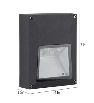 Grey Metal Outdoor Wall Light -R-7810-2w-WW - Included Bulb